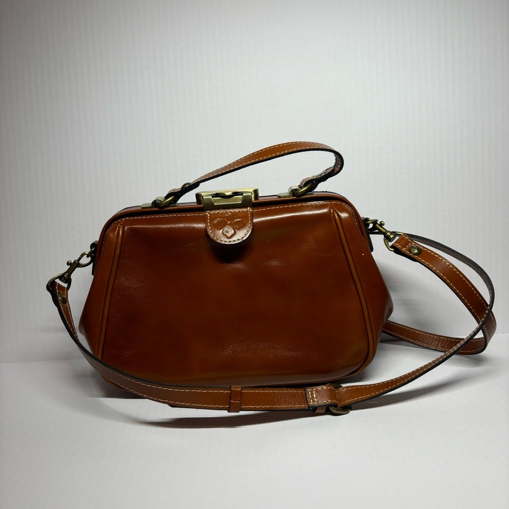 Patricia Nash Tan Leather Doctor Bag Satchel Crossbody P38401